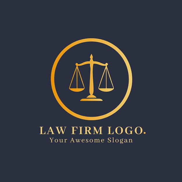 Vector law firm logo concept for company and branding