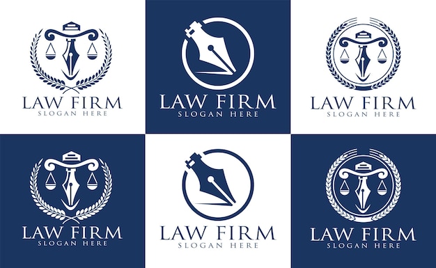 Law firm logo design, Lawyer logo design vector template