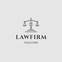 Вектор Дизайн логотипа юридической фирмы. плоский вектор шаблона дизайна юриста или правосудия