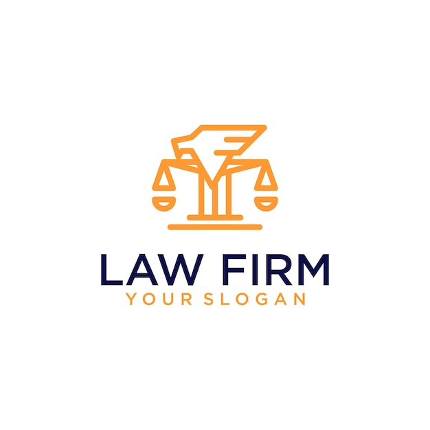 Law firm logo design with falcon and pillar inspiration