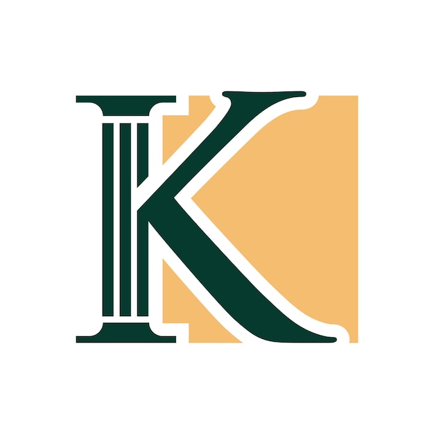 文字K法律事務所のロゴデザインを使用した法律事務所のロゴデザイン