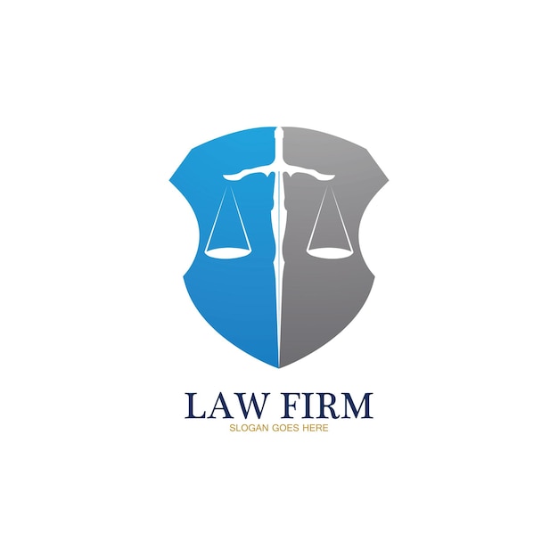 法律事務所のロゴとアイコンのデザインテンプレート-ベクトル