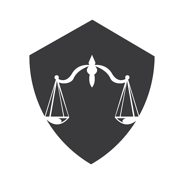 Law Firm logo and icon design templatevector