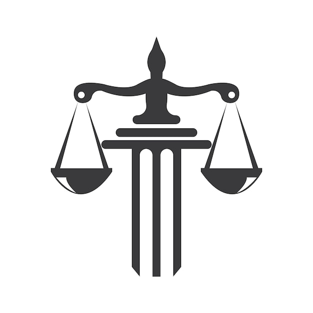 Vettore logo dello studio legale e modello di disegno dell'icona