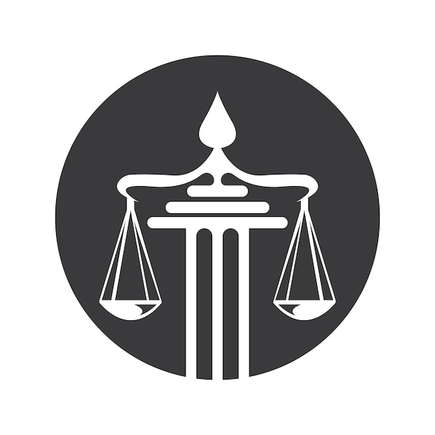 Law Firm logo and icon design templatevector