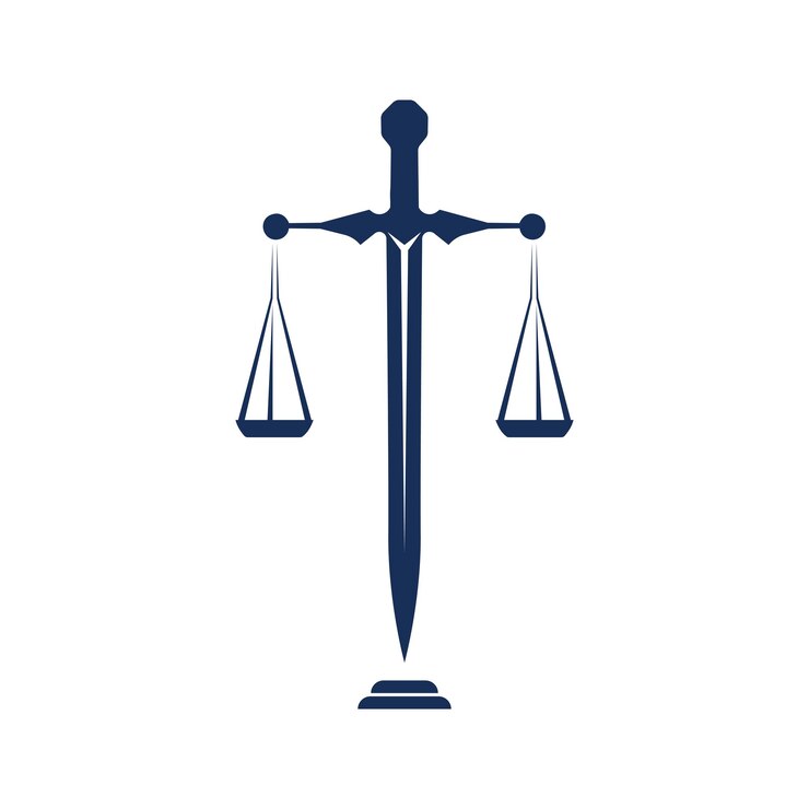 Vector law firm logo and icon design templatevector