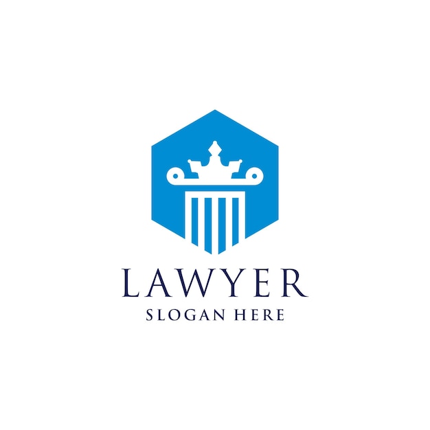 Law firm logo vector design with creative unique idea