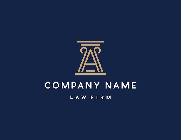 Law firm logo with initial letter A concept