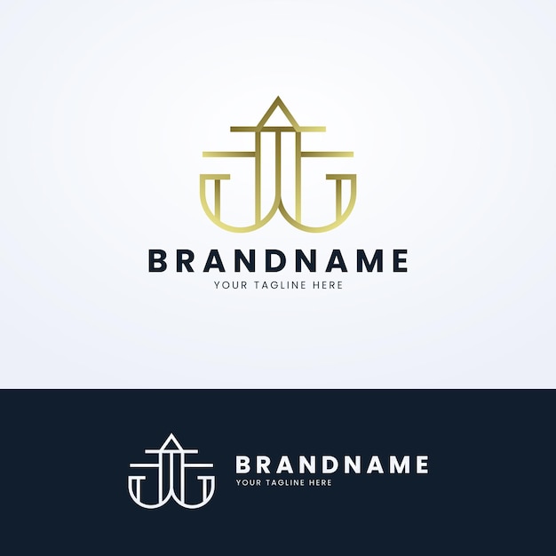 Law firm monoline logo design template