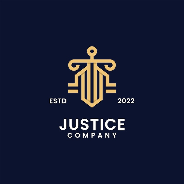 Law firm sword design logo template