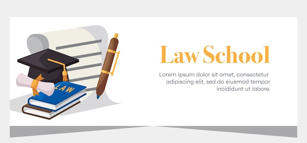 Vector law firm template banner design premium banner template