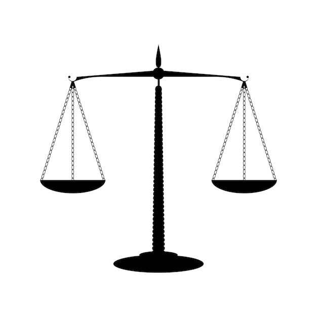 Premium Vector | Law icon, justice scale icon, or symbol vector.