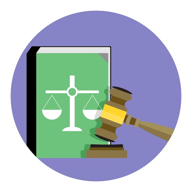 Law and justice icon vector