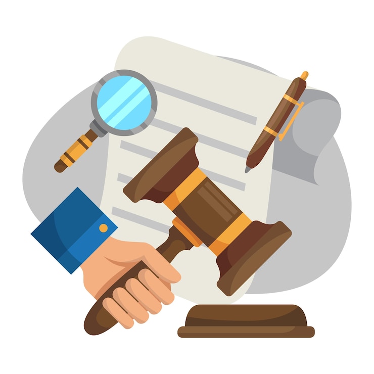 Vector law and justice illustration design for law firm