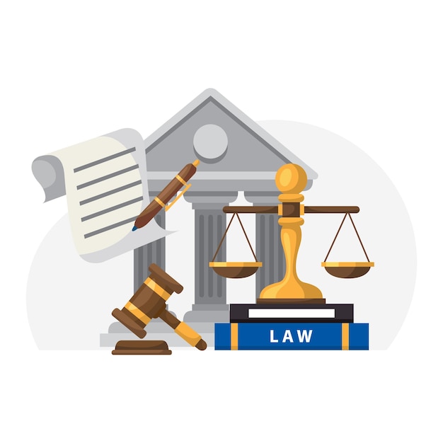 law and justice illustration design vector design