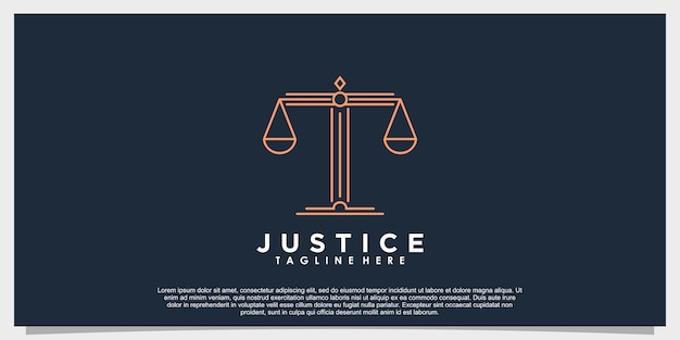 Law of justice logo design with creative concept