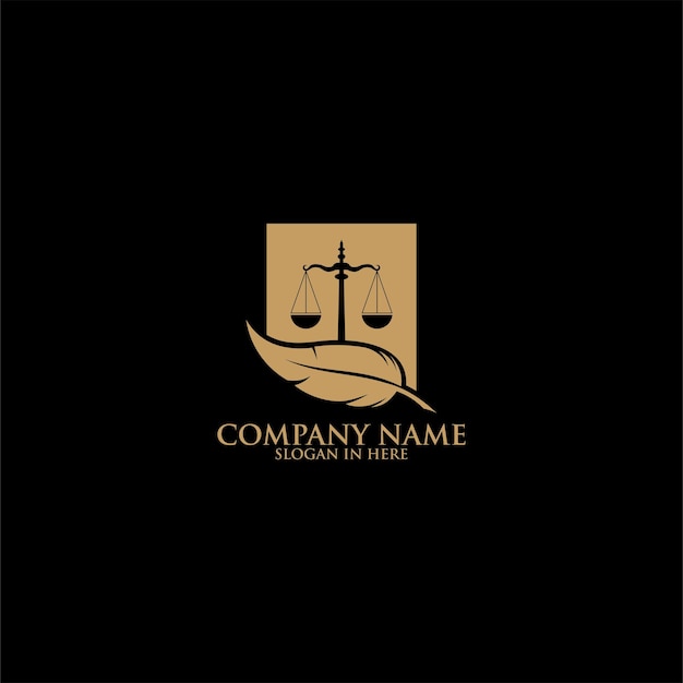 Law justice logo template premium vector