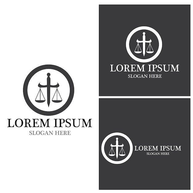 Law justice logo template vector illustration