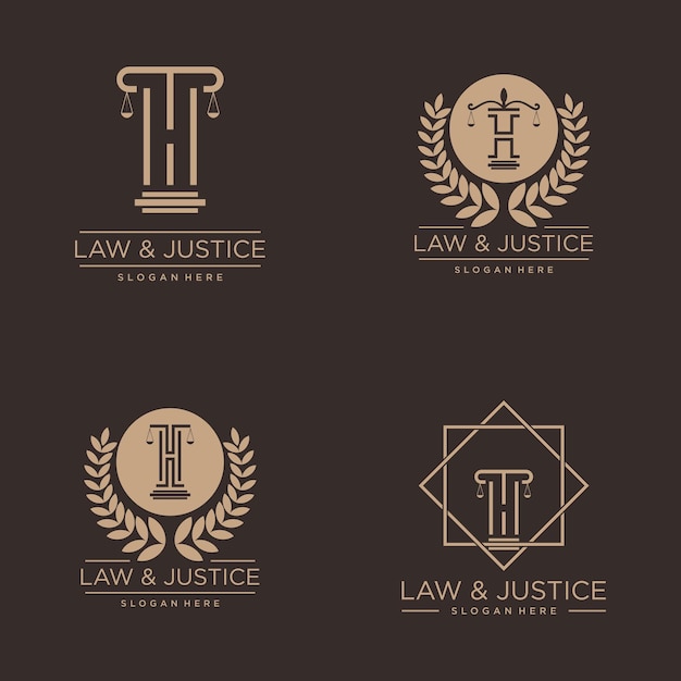 LAW JUSTICE VECTOR LOGO DESIGN met een nieuw modern letterconcept