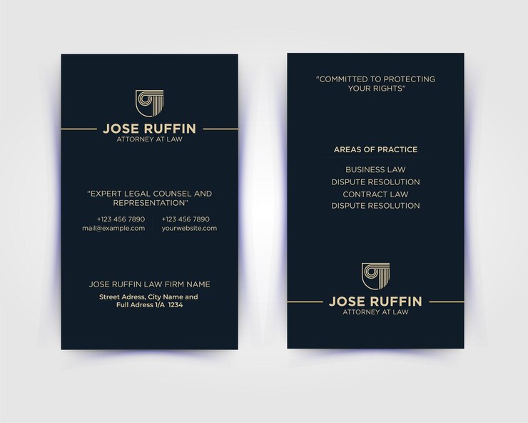 Vector law and lawyer business card design law firm business card design template business card design