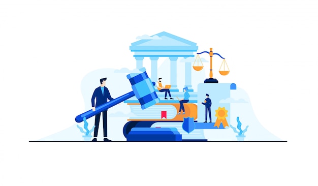 law and legal flat illustration