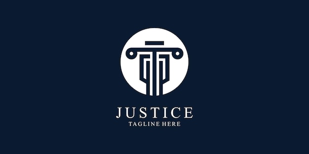 Law logo design concept vector lawyer law firm justice