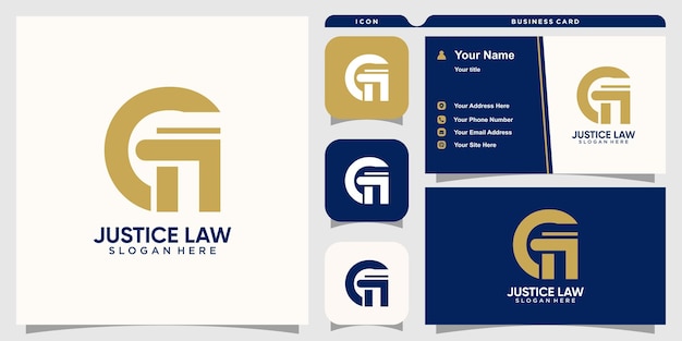 Law logo design illutrasion icon vector template