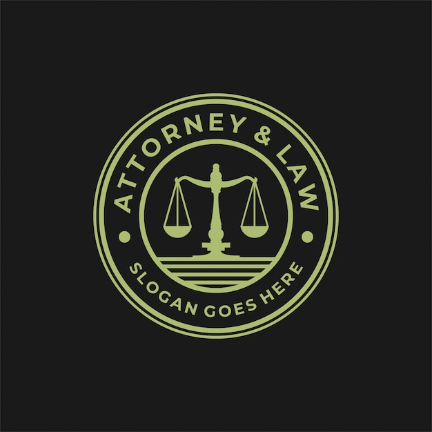 law logo design with circle badge.