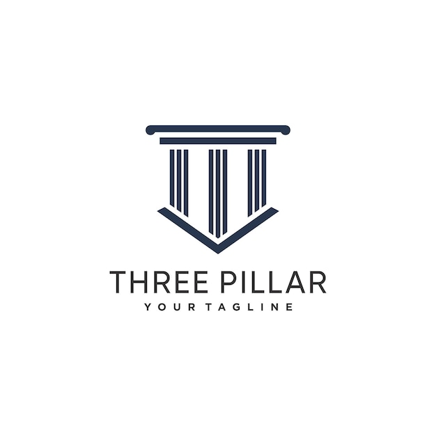 Law logo design with simple and fresh concept Premium Vector