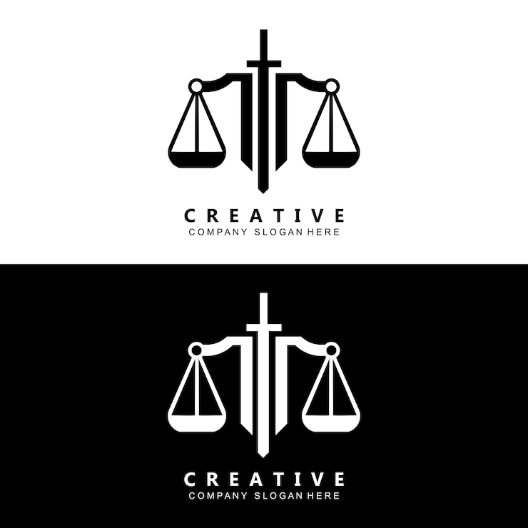 Vector law logo scales justice vector design for pawnshop brands law attorney financial institutions