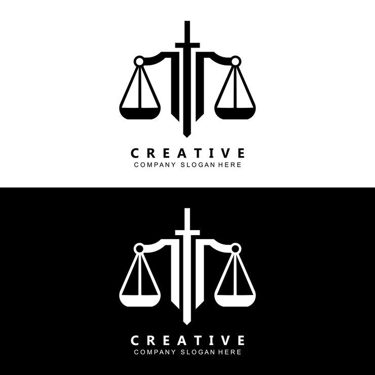 Vector law logo scales justice vector design for pawnshop brands law attorney financial institutions