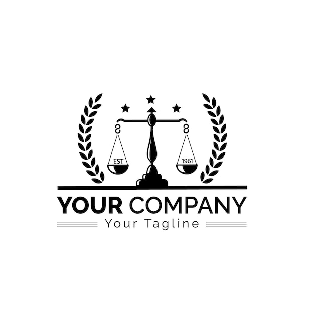 Premium Vector | Law logo template design