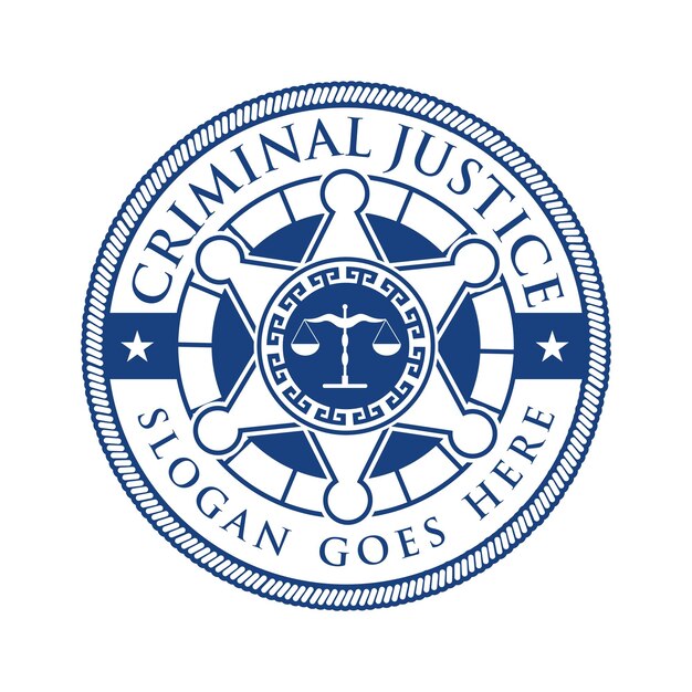 Vector law logo vector with judicial balance symbolic of justice