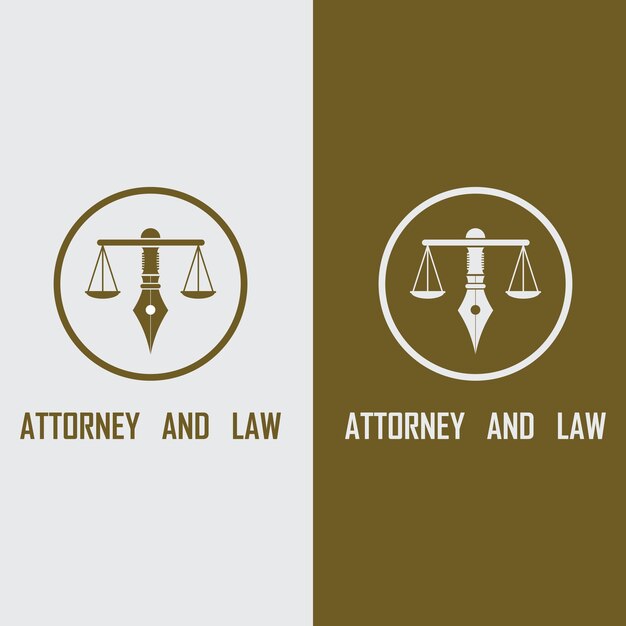 law logo vector with slogan template