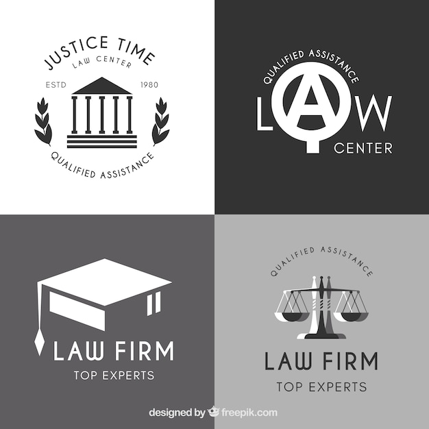 Law logotype ingesteld