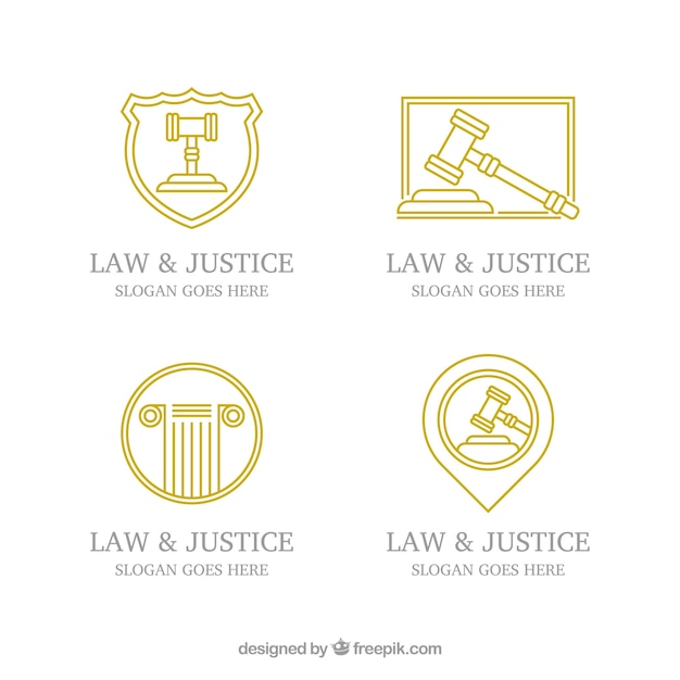Law logotype ingesteld