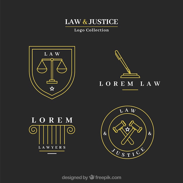 Law logotype ingesteld