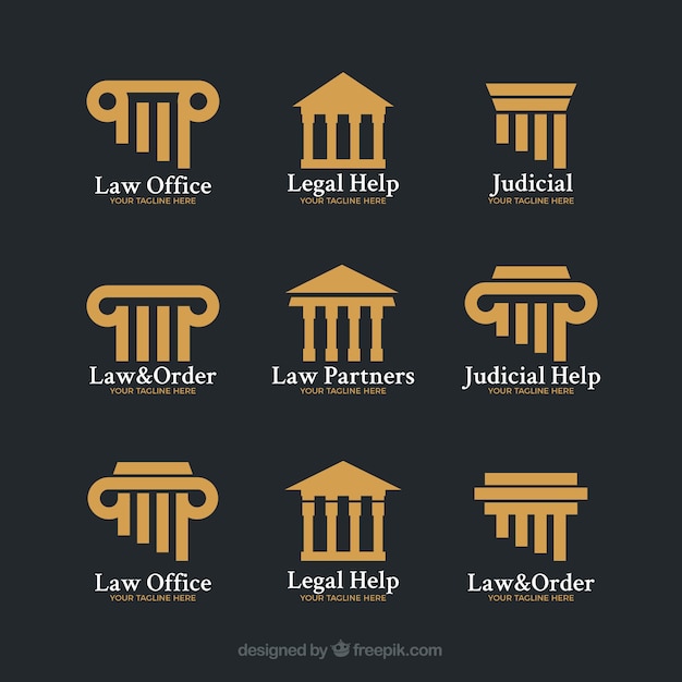 Law logotype ingesteld