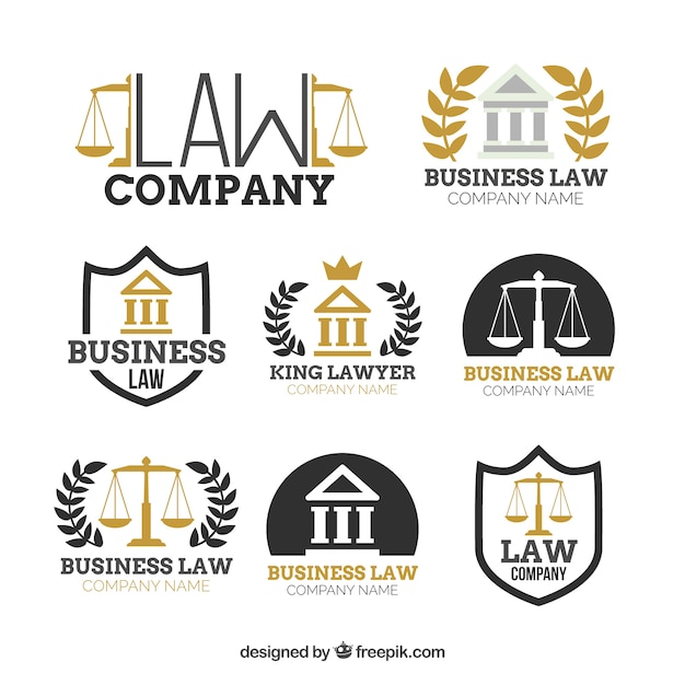 Law logotype ingesteld