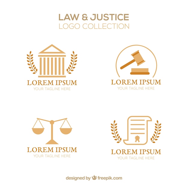 Law logotype ingesteld