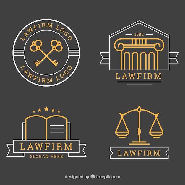 Law logotype ingesteld