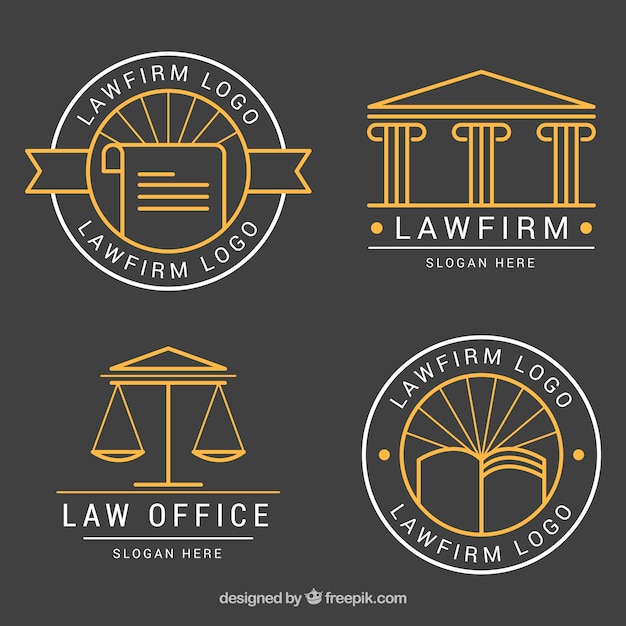 Vector law logotype  set