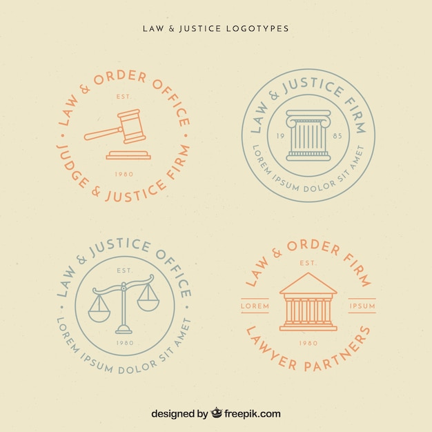 Law logotype  set