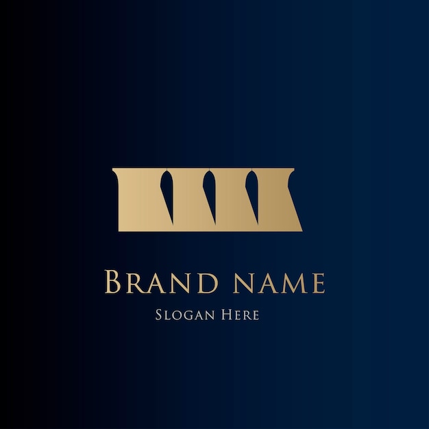 Law Luxury logo with gold