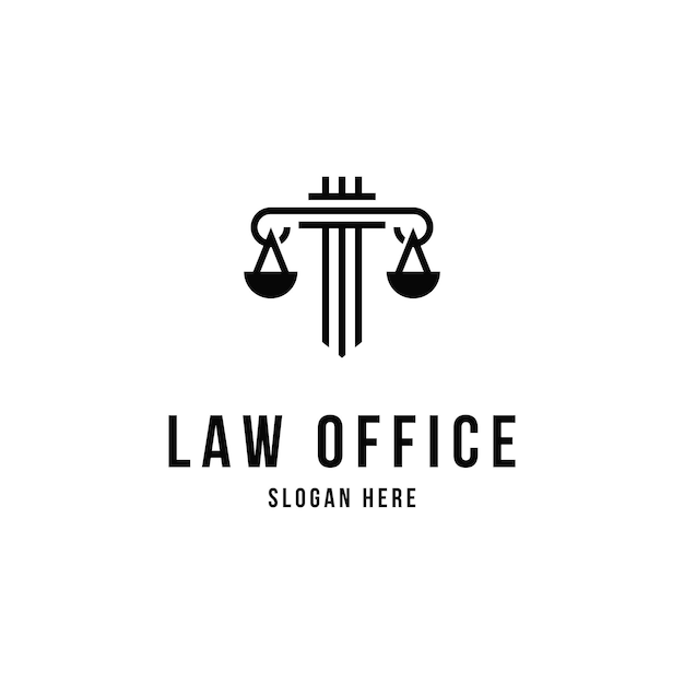 Law office logo design concept idea