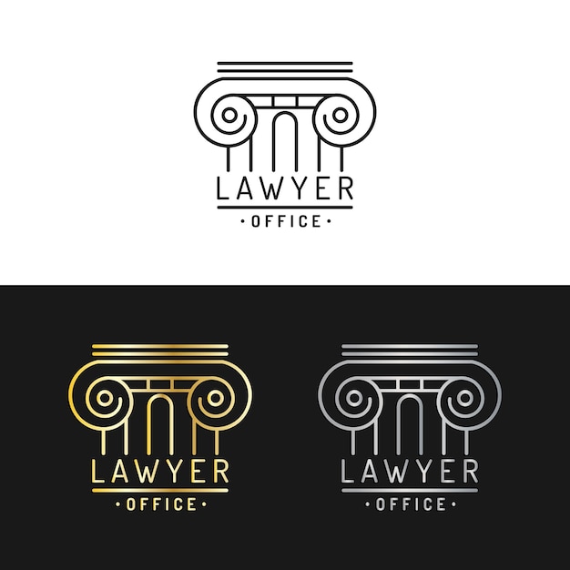 Набор логотипов адвокатского бюро векторные винтажные адвокаты-адвокаты этикетки коллекции значков юридической фирмы закон принцип дизайна юридических икон