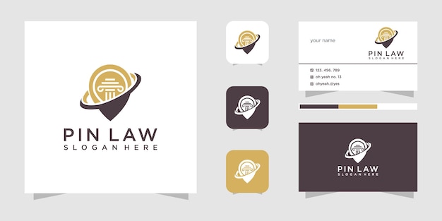 Law pin logo design