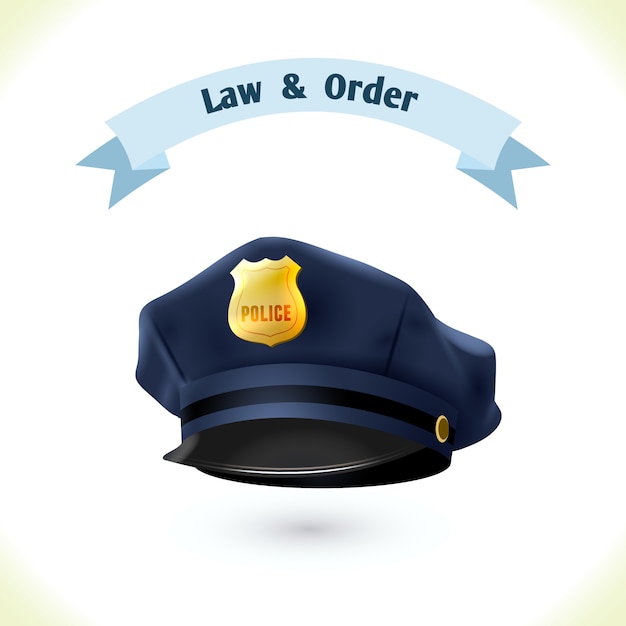 Vector law police hat