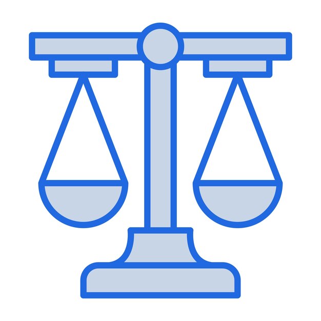 Law Scale Blue Tone Illustration