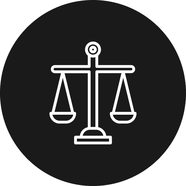 Vector law scale vector icon can be used for crime and law iconset
